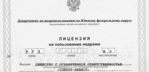 Лицензия на добычу нефти