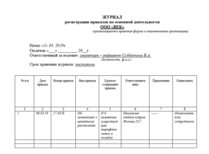 Книга приказов скачать