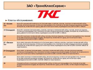 Класс обслуживания 1у в поезде ржд что входит