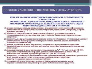 Возвращение вещественных доказательств по уголовному делу