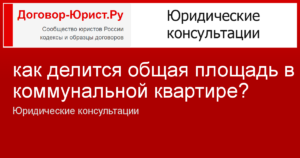Как делится площадь в коммунальной квартире