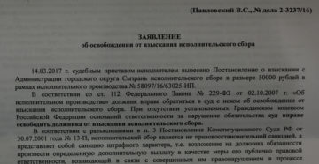Заявление о снижении суммы исполнительского сбора Заявление о снижении суммы исполнительского сбора
